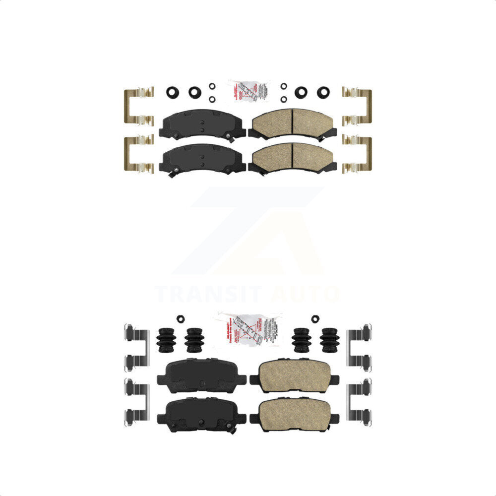 AmeriBRAKES Front Rear Ceramic Disc Brake Pads Kit For Chevrolet Impala Limited KNF-100529