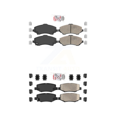 Front Rear Ceramic Disc Brake Pads Kit For Jeep Wrangler Liberty JK Dodge Nitro KNF-100534