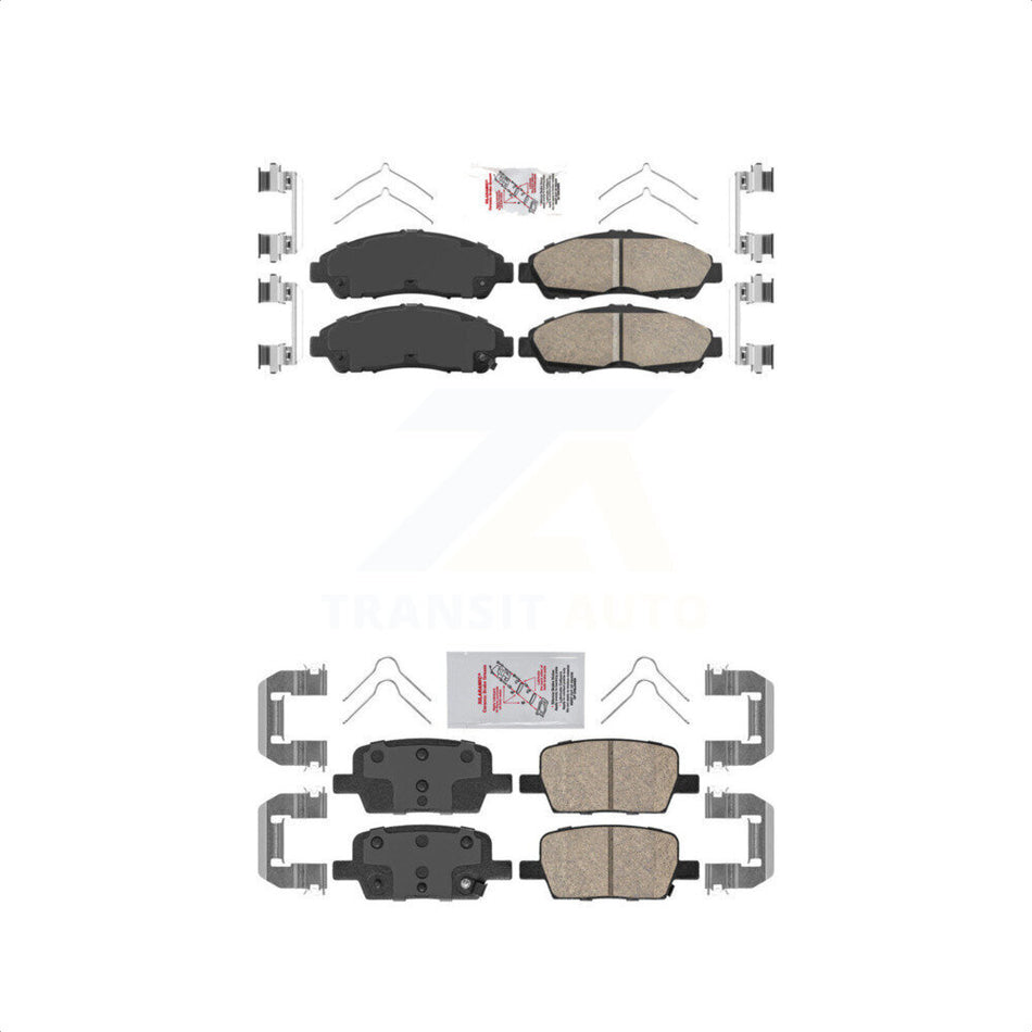 AmeriBRAKES Front Rear Ceramic Disc Brake Pads Kit For Chevrolet Traverse GMC Acadia Cadillac XT5 Buick Enclave Blazer XT6 KNF-100536