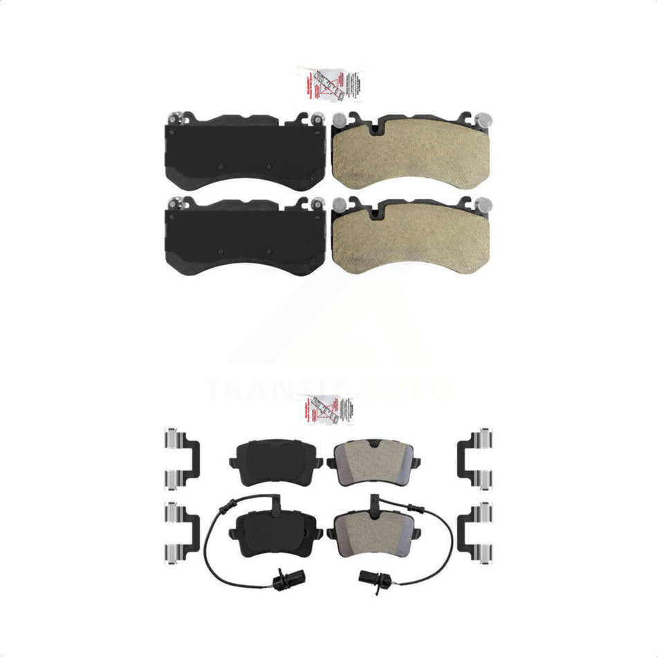 AmeriBRAKES Front Rear Semi-Metallic Disc Brake Pads Kit For Audi RS7 KNF-100541