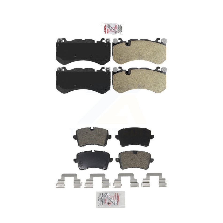 AmeriBRAKES Front Rear Semi-Metallic Disc Brake Pads Kit For Audi RS7 KNF-100541