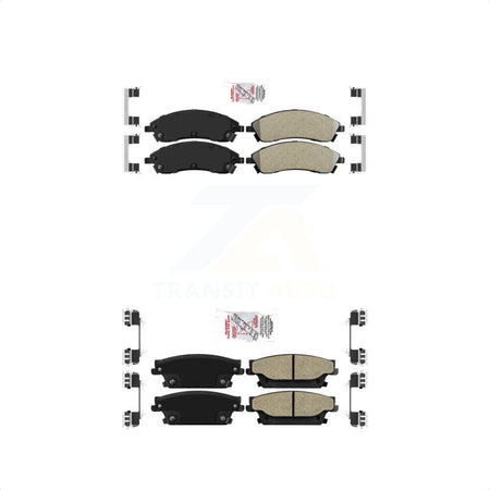 AmeriBRAKES Front Rear Semi-Metallic Disc Brake Pads Kit For Cadillac SRX CTS STS KNF-100550