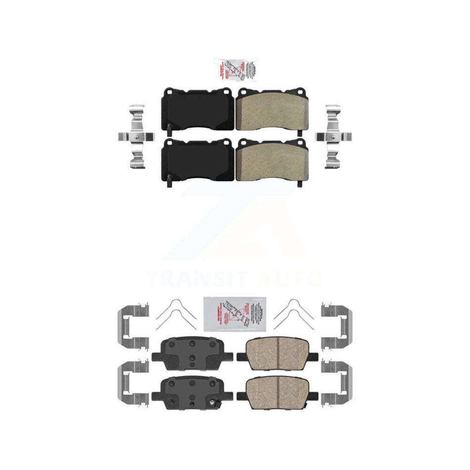Front Semi-Metallic Rear Ceramic Disc Brake Pads Kit For Chevrolet Camaro Cadillac CT6 KNF-100577