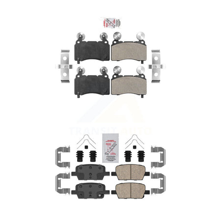 Front Semi-Metallic Rear Ceramic Disc Brake Pads Kit For Cadillac CT6 KNF-100580