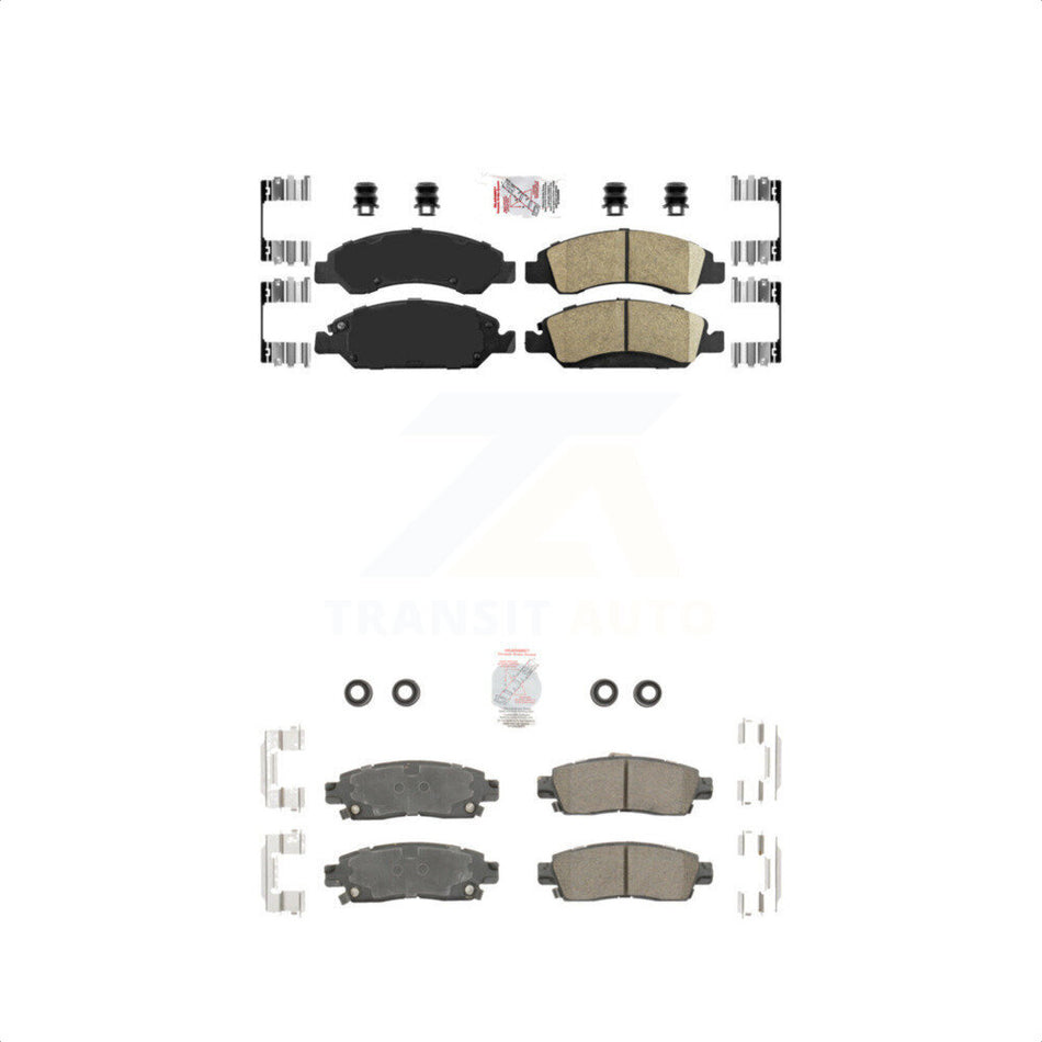 AmeriBRAKES Front Rear Ceramic Disc Brake Pads Kit For Cadillac XTS KNF-100595