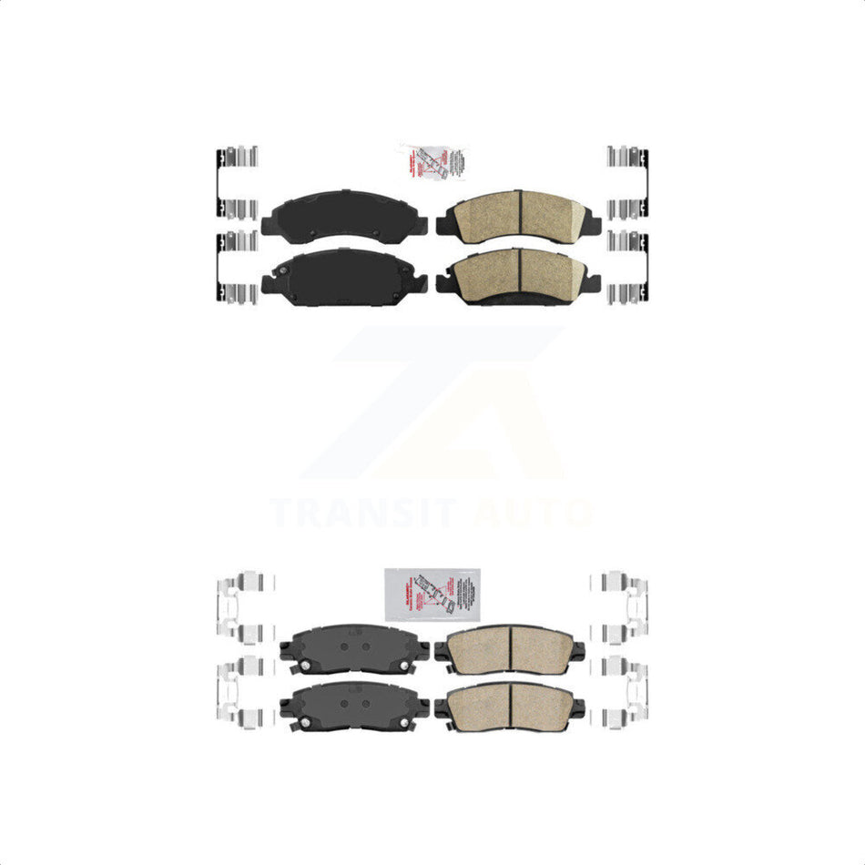 AmeriBRAKES Front Rear Ceramic Disc Brake Pads Kit For Cadillac XTS KNF-100599