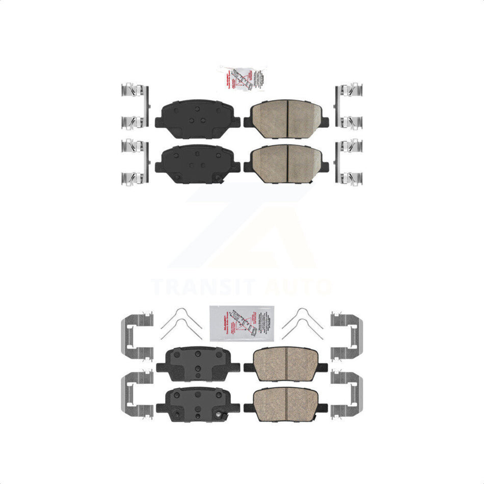 AmeriBRAKES Front Rear Ceramic Disc Brake Pads Kit For Chevrolet Camaro Without Brembo Calipers KNF-100601