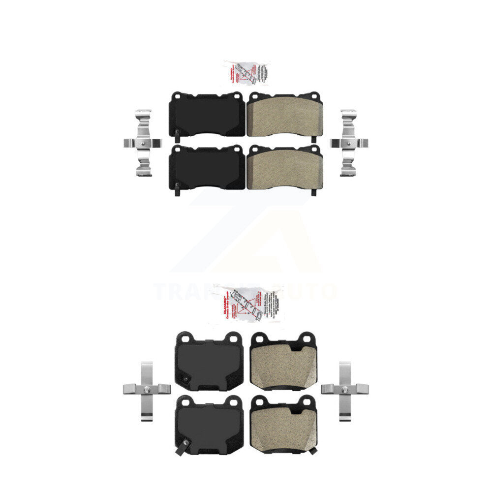 Front Rear Semi-Metallic Disc Brake Pads Kit For Subaru Impreza Mitsubishi Lancer WRX STI KNF-100606