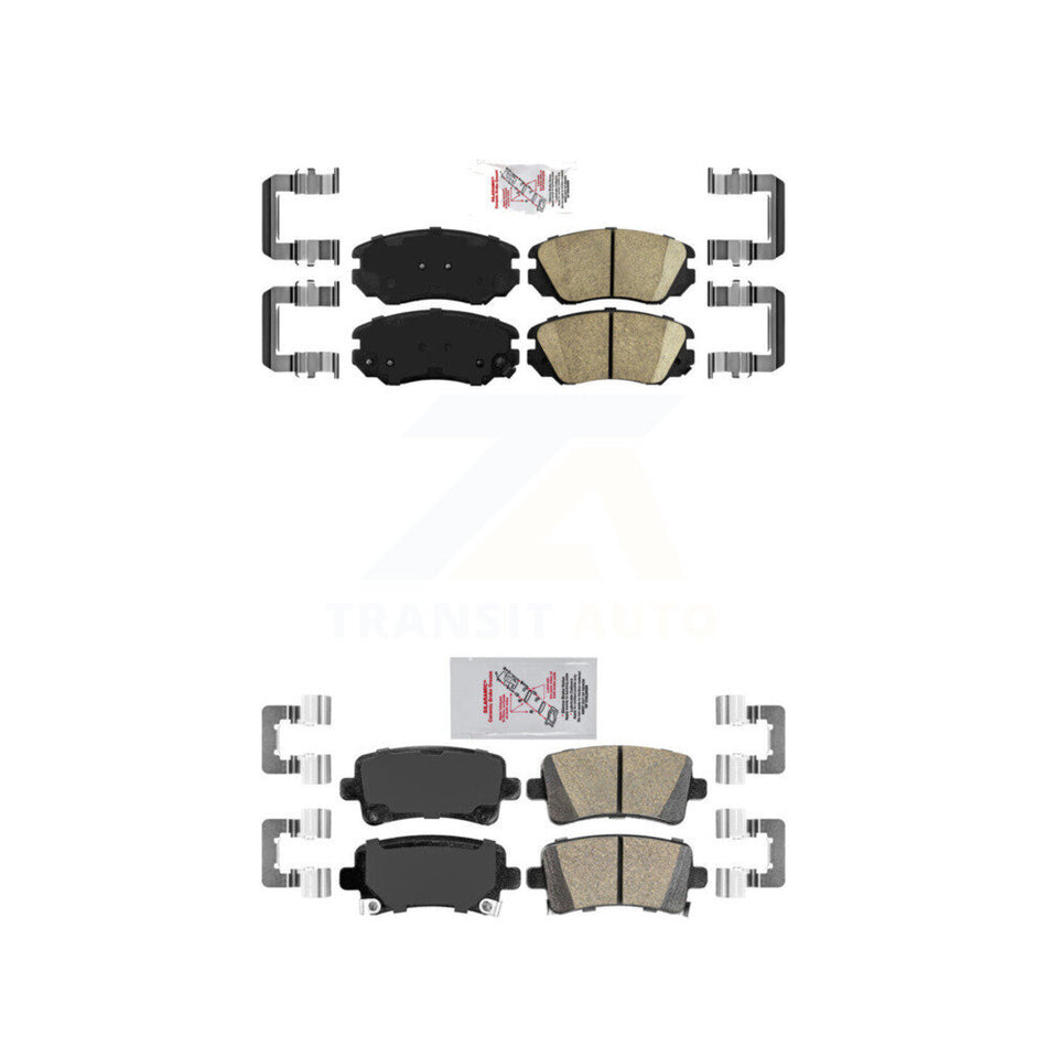 AmeriBRAKES Front Rear Ceramic Disc Brake Pads Kit For Chevrolet Malibu Buick LaCrosse Regal KNF-100616