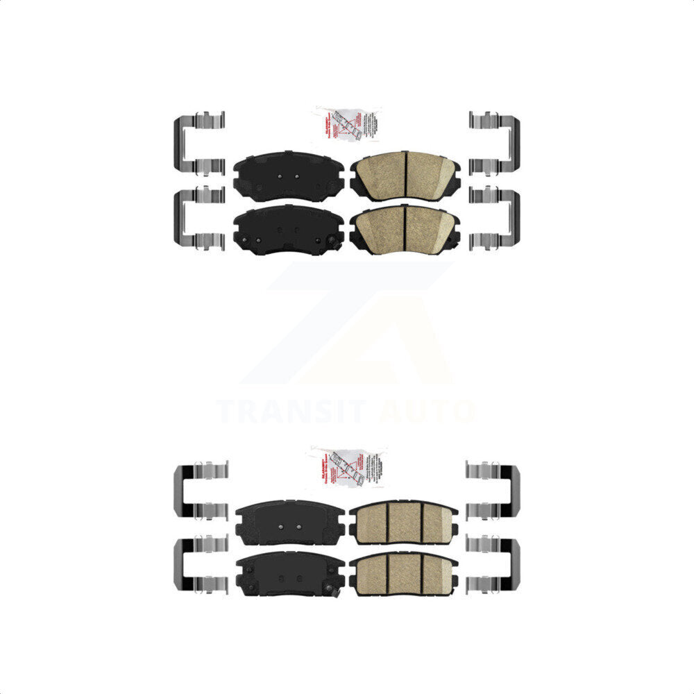 AmeriBRAKES Front Rear Ceramic Disc Brake Pads Kit For 2010-2017 Chevrolet Equinox GMC Terrain KNF-100621