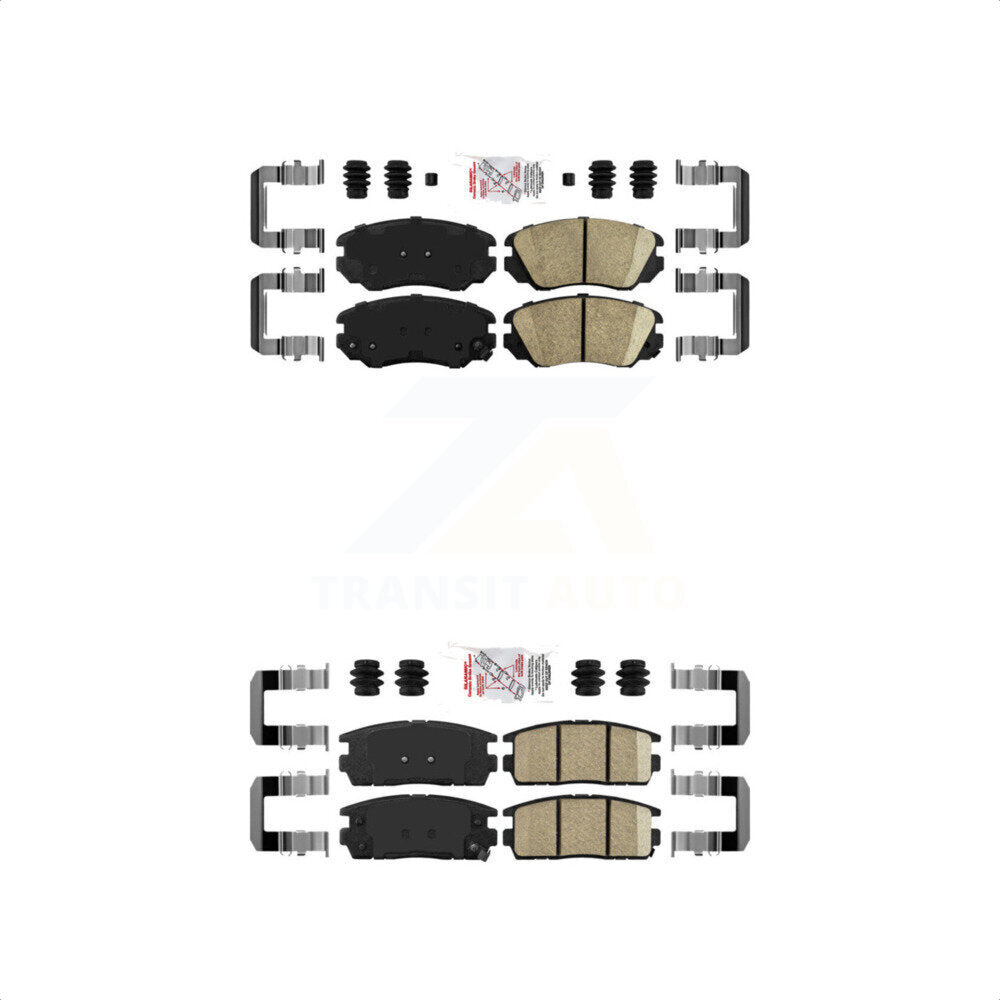 AmeriBRAKES Front Rear Ceramic Disc Brake Pads Kit For 2010-2017 Chevrolet Equinox GMC Terrain KNF-100624