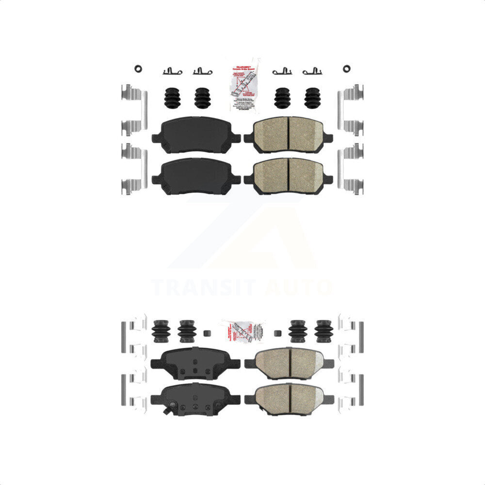 AmeriBRAKES Front Rear Ceramic Disc Brake Pads Kit For Pontiac G5 Pursuit KNF-100647