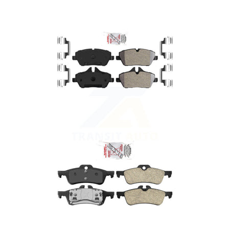 Front Semi-Metallic Rear Ceramic Disc Brake Pads Kit For 07-08 Mini Cooper Convertible KNF-100673