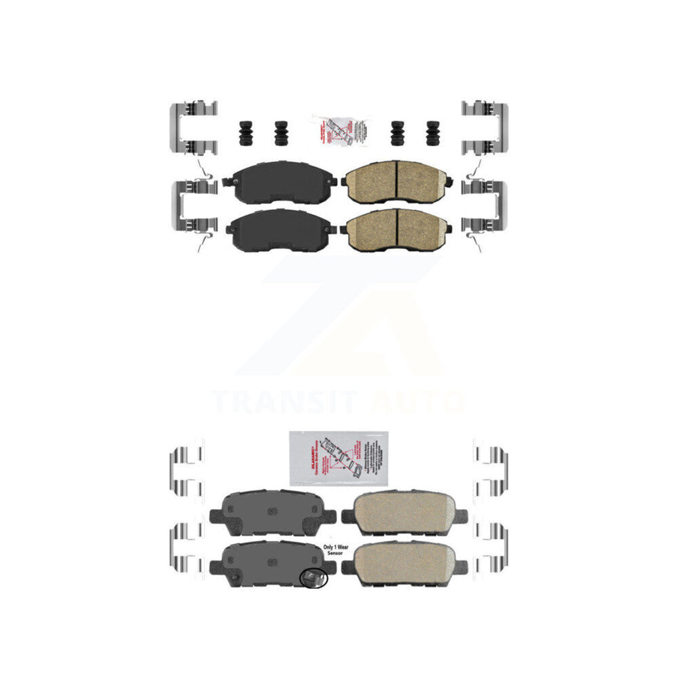 Front Rear Ceramic Disc Brake Pads Kit For Nissan Altima Sentra Juke KNF-100706