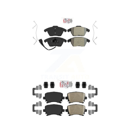 Front Semi-Metallic Rear Ceramic Disc Brake Pads Kit For Volkswagen Jetta Rabbit Audi CC KNF-100716