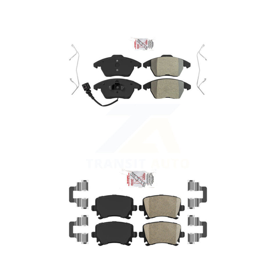 Front Semi-Metallic Rear Ceramic Disc Brake Pads Kit For Volkswagen Jetta Rabbit Audi CC KNF-100717