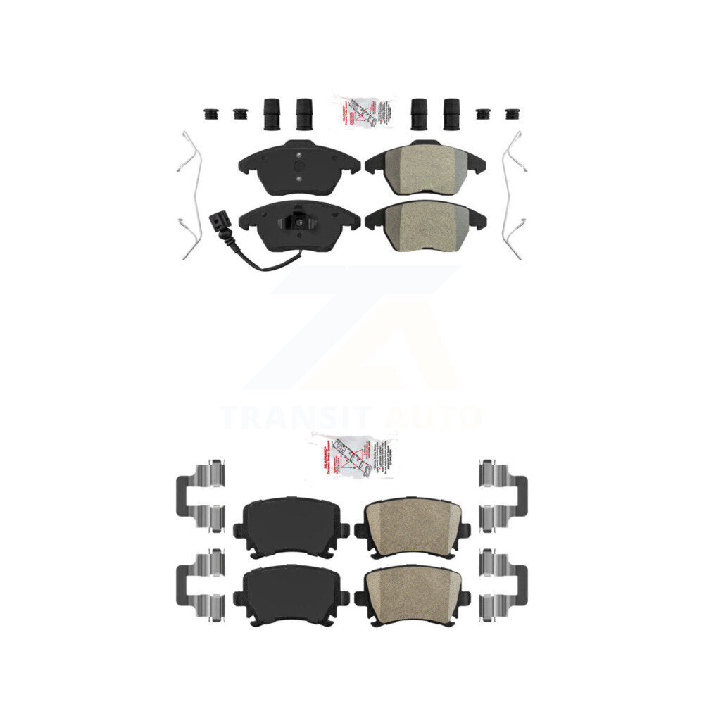 Front Semi-Metallic Rear Ceramic Disc Brake Pads Kit For Volkswagen Jetta Rabbit Audi CC KNF-100719