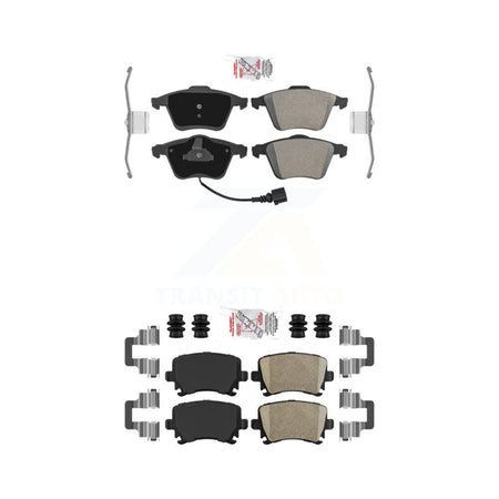 Front Semi-Metallic Rear Ceramic Disc Brake Pads Kit For Audi TT Quattro TTS KNF-100726