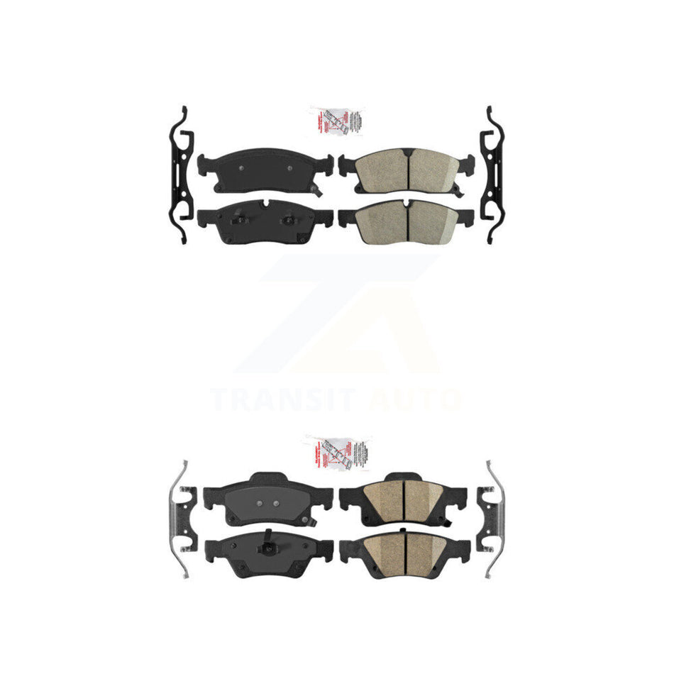 Front Rear Ceramic Disc Brake Pads Kit For Dodge Durango Jeep Grand Cherokee WK KNF-100740