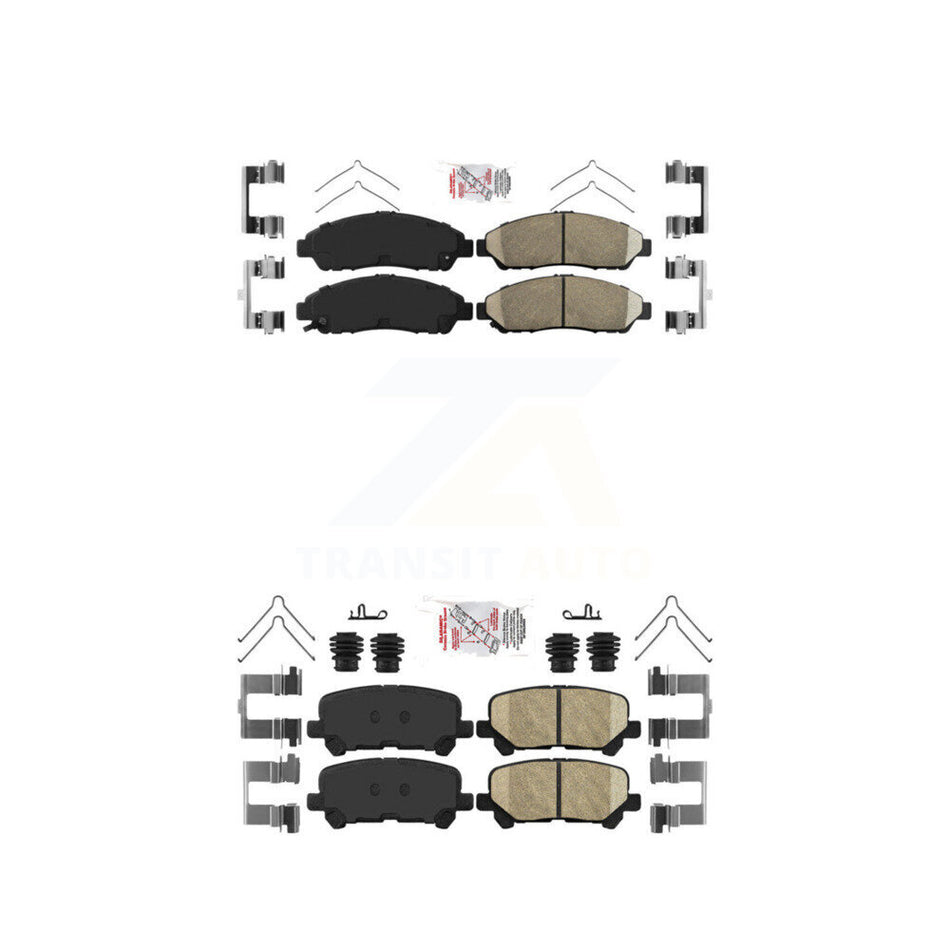 Front Rear Ceramic Disc Brake Pads Kit For Honda Pilot Acura MDX ZDX KNF-100752