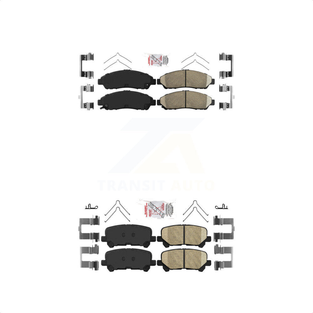 AmeriBRAKES Front Rear Ceramic Disc Brake Pads Kit For Honda Pilot Acura MDX ZDX KNF-100753