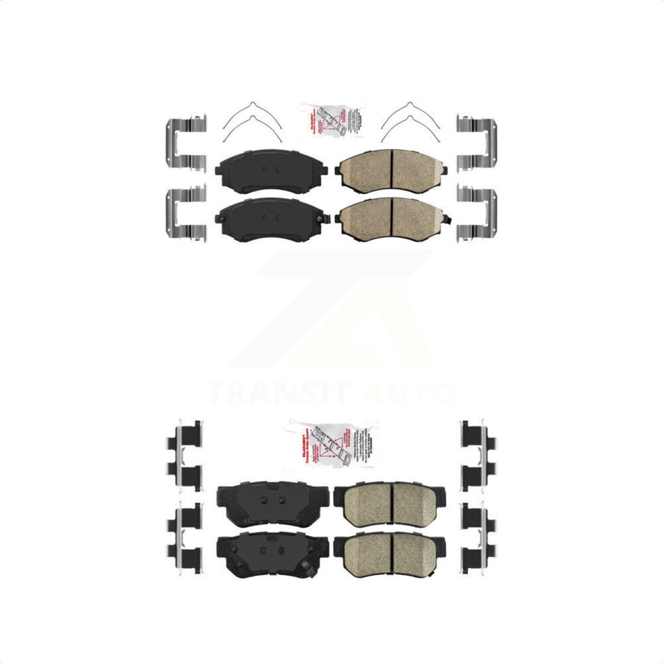 AmeriBRAKES Front Rear Ceramic Disc Brake Pads Kit For Hyundai Sonata Kia Optima Magentis KNF-100777