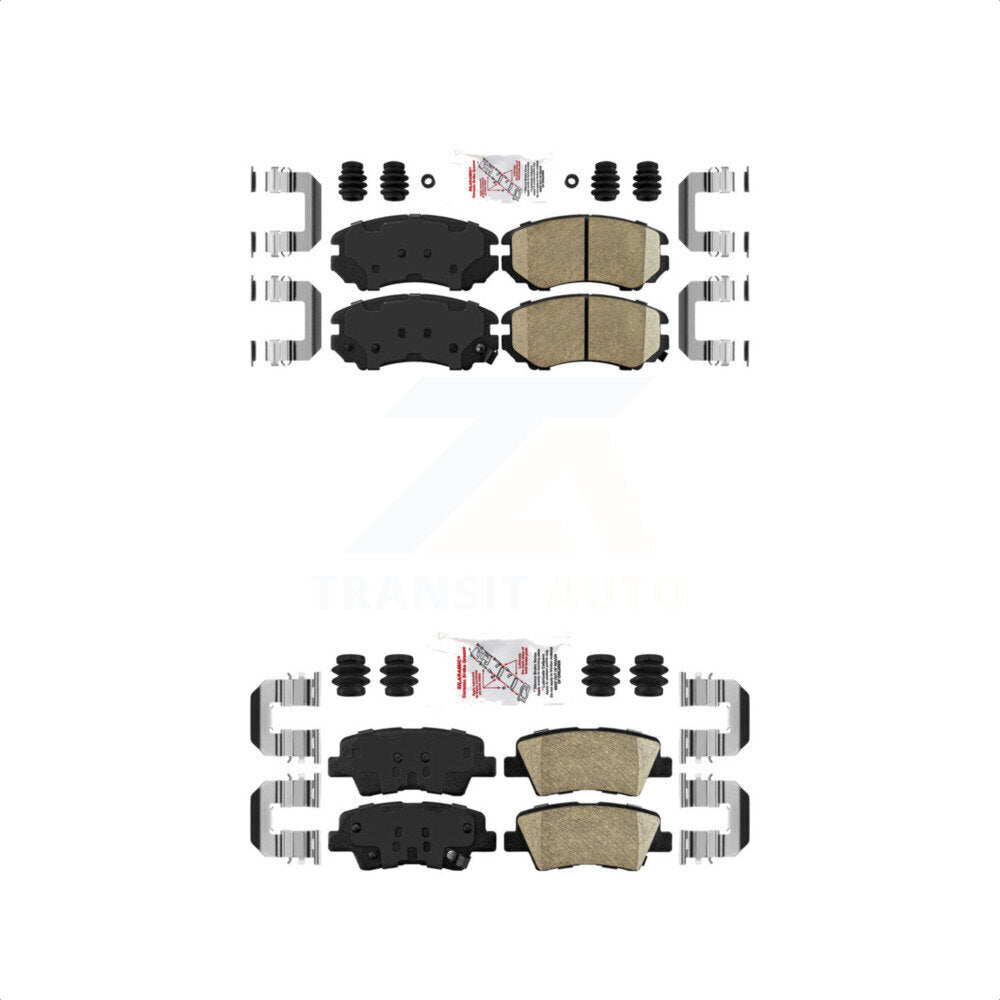 AmeriBRAKES Front Rear Ceramic Disc Brake Pads Kit For 2010-2013 Kia Soul KNF-100782