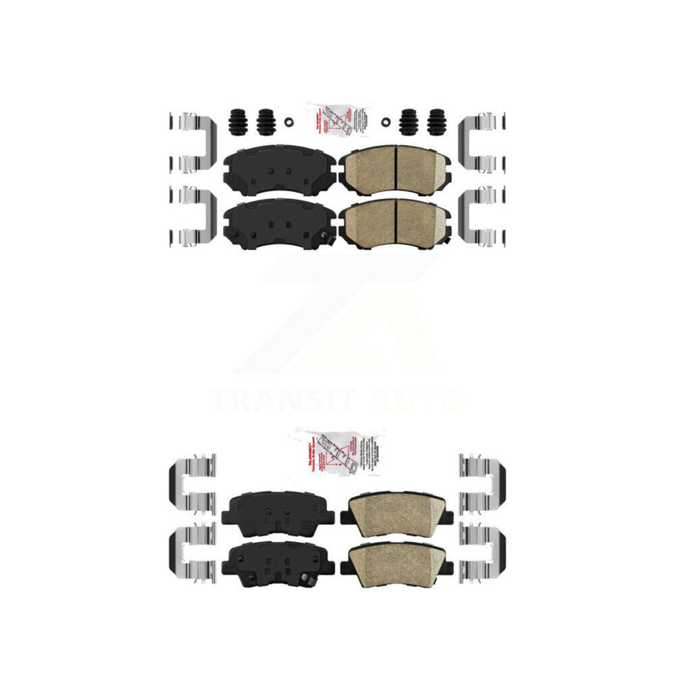 Front Rear Ceramic Disc Brake Pads Kit For Kia Soul Hyundai Sonata Amanti KNF-100783