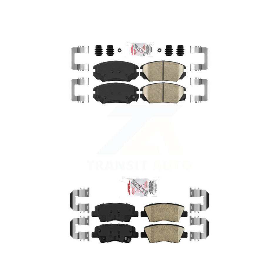 Front Rear Ceramic Disc Brake Pads Kit For Hyundai Sonata Kia Amanti KNF-100789