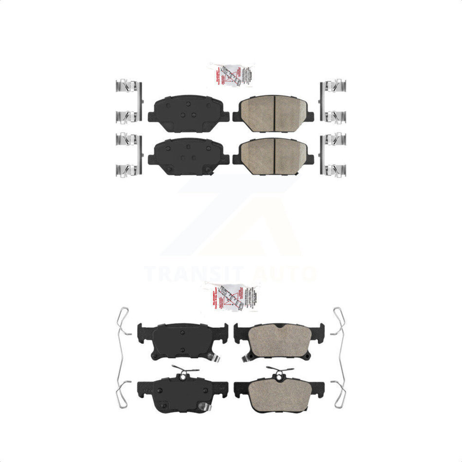 AmeriBRAKES Front Rear Ceramic Disc Brake Pads Kit For Buick Envision KNF-100800