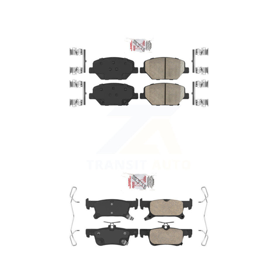 AmeriBRAKES Front Rear Ceramic Disc Brake Pads Kit For 2016-2019 Buick Envision With 288mm Diameter Rotor KNF-100803