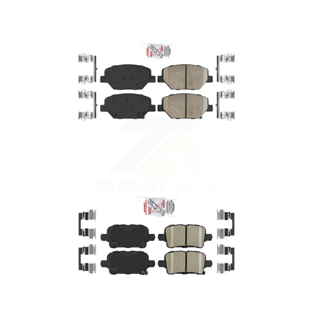 AmeriBRAKES Front Rear Ceramic Disc Brake Pads Kit For Chevrolet Equinox GMC Terrain Buick LaCrosse KNF-100805