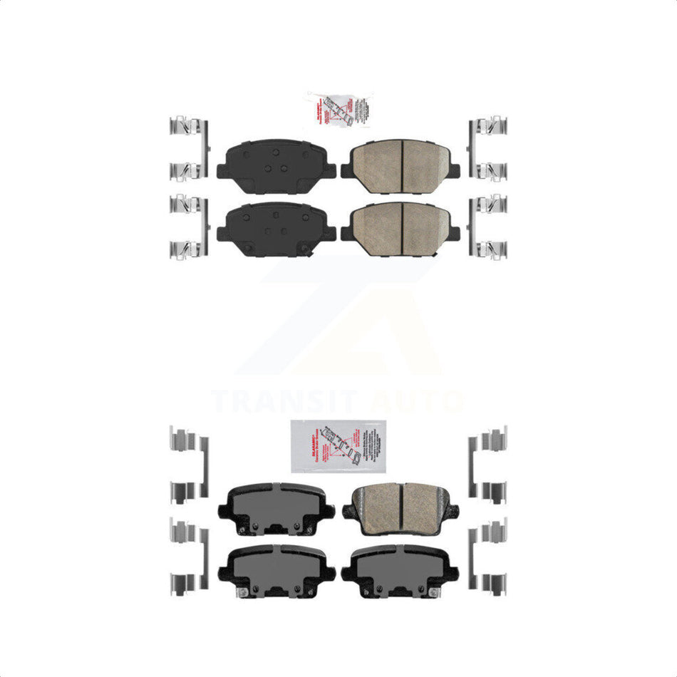 AmeriBRAKES Front Rear Ceramic Disc Brake Pads Kit For Cadillac XT4 Buick Regal Sportback KNF-100806