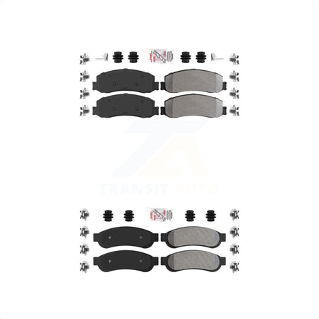 AmeriBRAKES Front Rear Semi-Metallic Disc Brake Pads Kit For Ford F-250 Super Duty F-350 F-450 KNF-100827