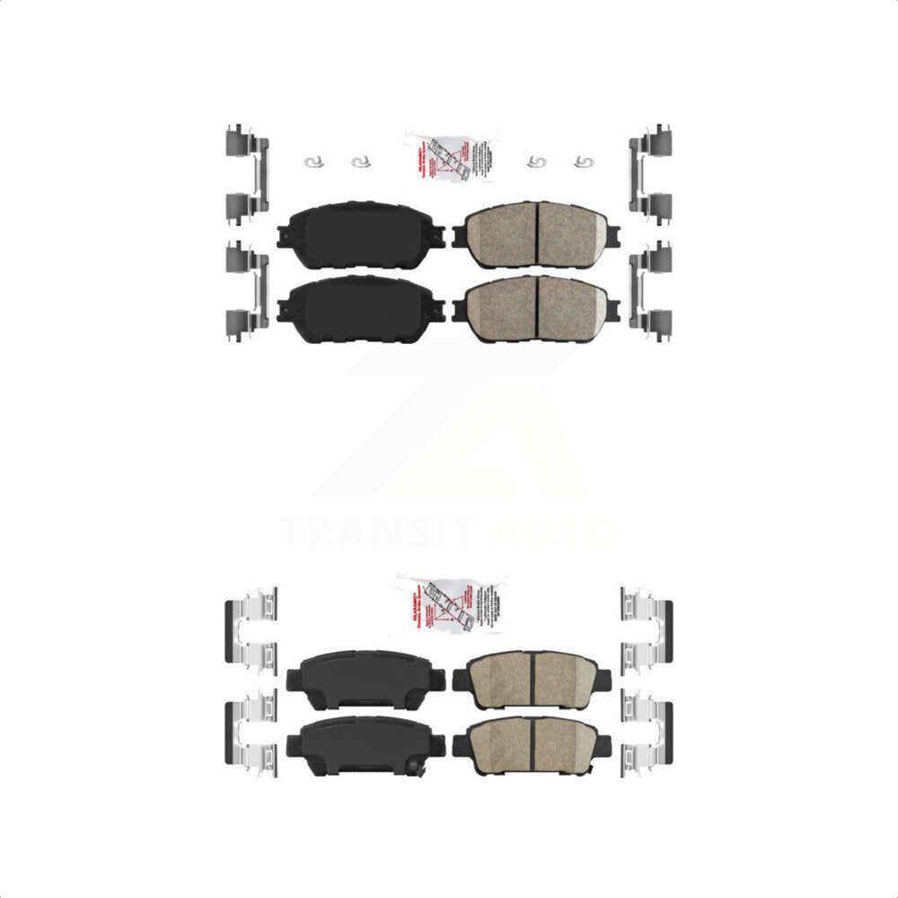 AmeriBRAKES Front Rear Ceramic Disc Brake Pads Kit For 2004-2010 Toyota Sienna KNF-100842