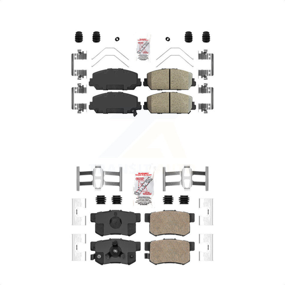 AmeriBRAKES Front Rear Ceramic Disc Brake Pads Kit For 2013-2018 Acura RDX KNF-100852