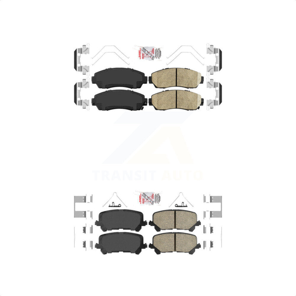 AmeriBRAKES Front Rear Ceramic Disc Brake Pads Kit For 2019-2022 Honda Passport KNF-100876