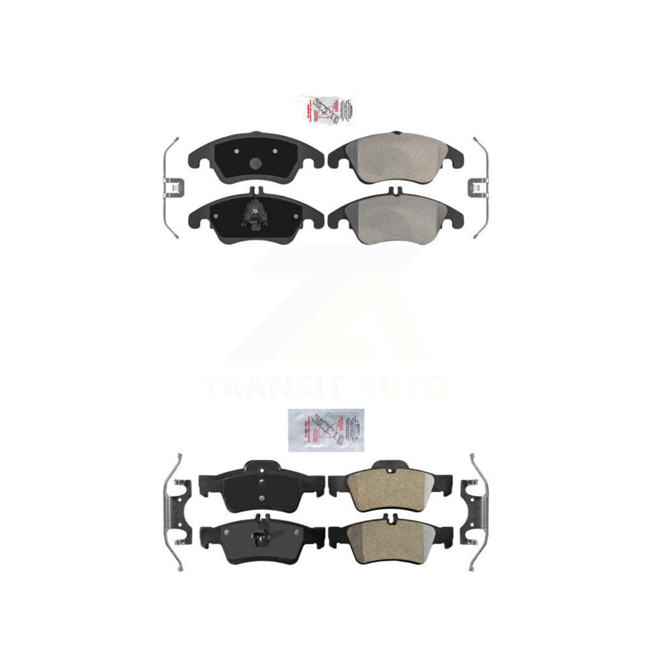 AmeriBRAKES Front Rear Semi-Metallic Disc Brake Pads Kit For Mercedes-Benz E350 E400 CLS400 E250 KNF-100888