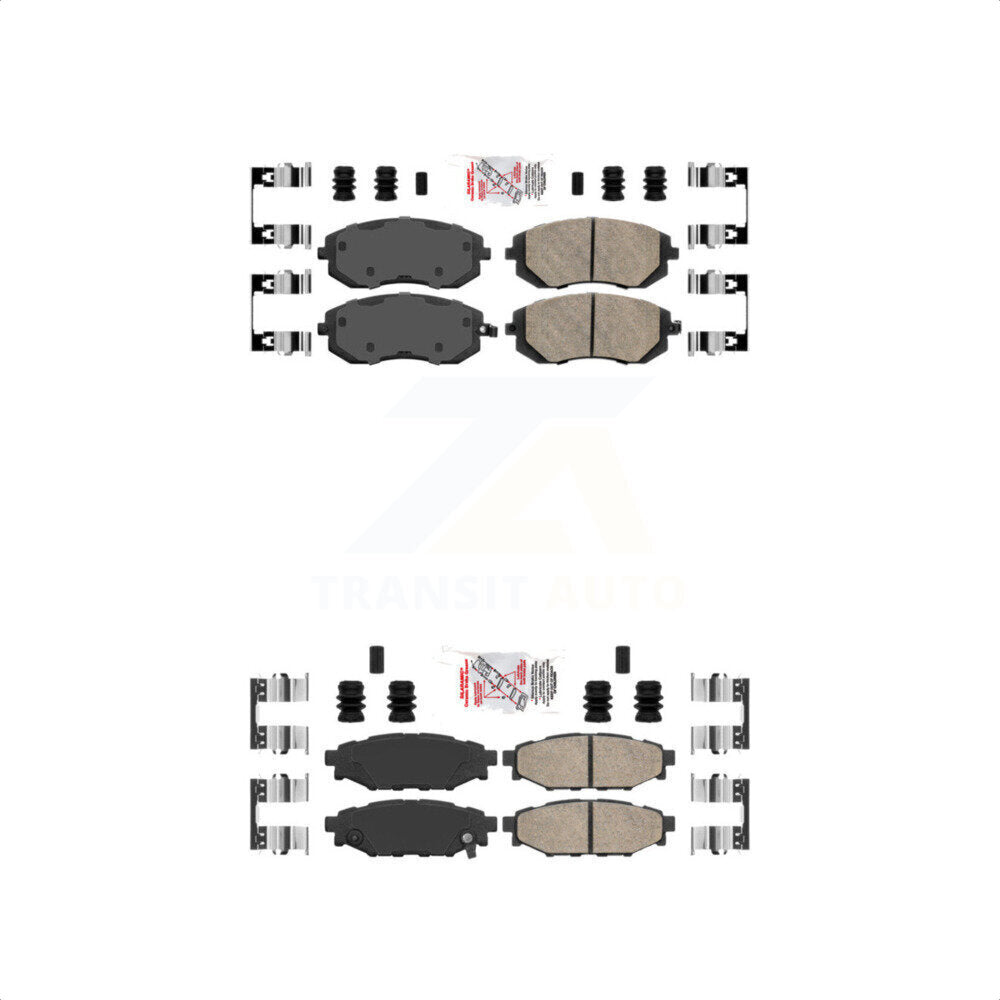 AmeriBRAKES Front Rear Ceramic Disc Brake Pads Kit For Subaru Outback Legacy Forester Impreza WRX KNF-100900