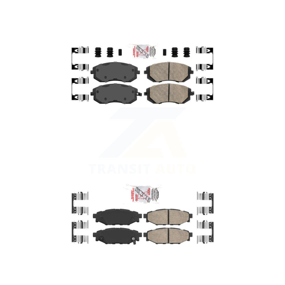 Front Rear Ceramic Disc Brake Pads Kit For Subaru Outback Forester Impreza Legacy WRX KNF-100901