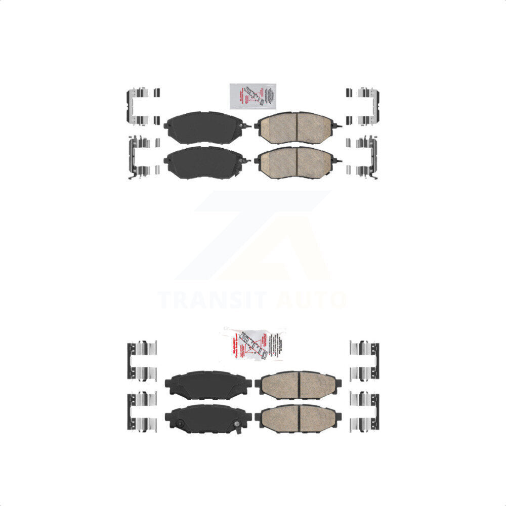 AmeriBRAKES Front Rear Ceramic Disc Brake Pads Kit For Subaru WRX KNF-100905