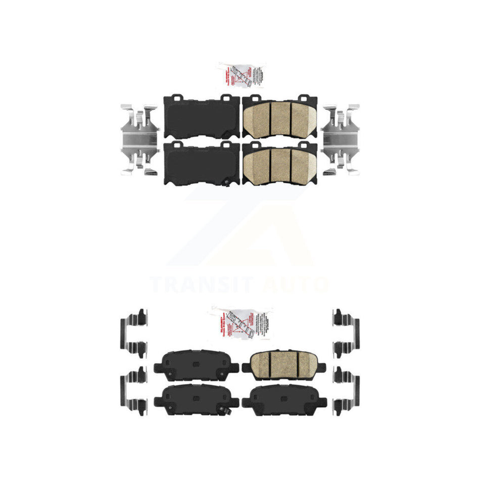 Front Rear Ceramic Disc Brake Pads Kit For 12-13 INFINITI M35h With Single Piston Caliper KNF-100918