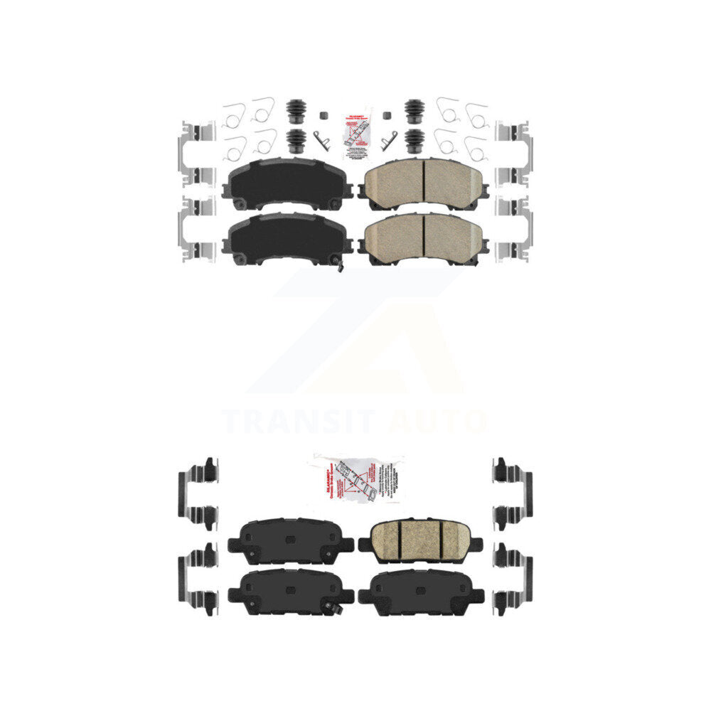 Front Rear Ceramic Disc Brake Pads Kit For Nissan Rogue INFINITI QX50 KNF-100920