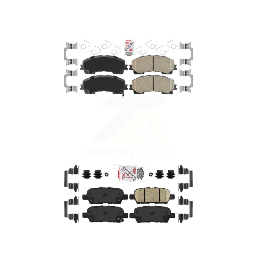 Front Rear Ceramic Disc Brake Pads Kit For Nissan Rogue INFINITI QX50 KNF-100922