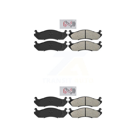 Front Rear Semi-Metallic Disc Brake Pads Kit For 2002-2003 Hummer H1 KNF-100947