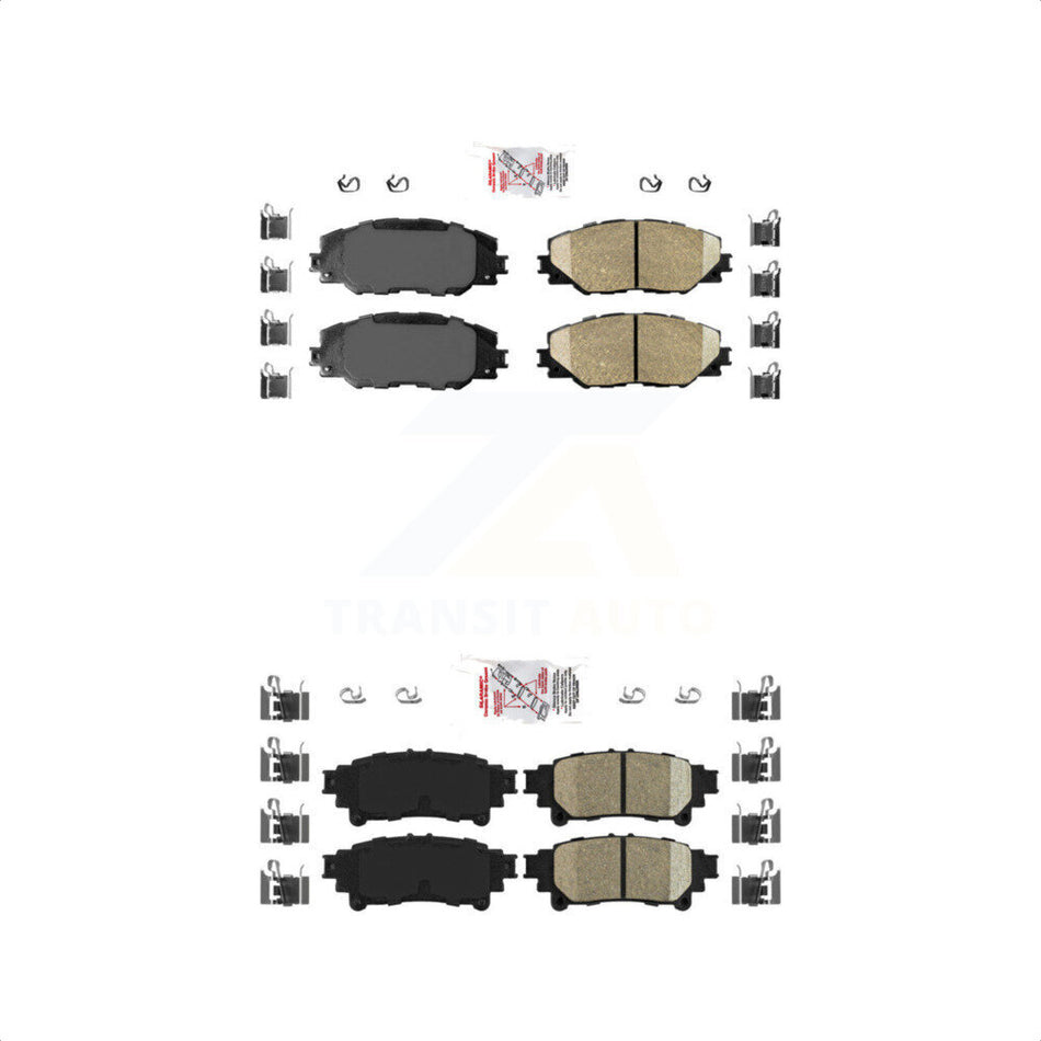 AmeriBRAKES Front Rear Ceramic Disc Brake Pads Kit For 2016-2020 Toyota Mirai KNF-100963