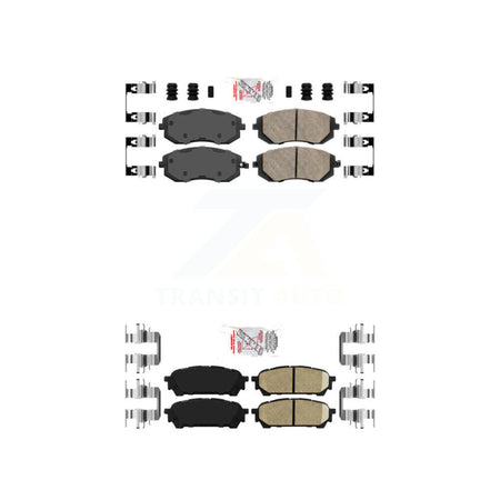 Front Rear Ceramic Disc Brake Pads Kit For Subaru Impreza Forester Saab 9-2X KNF-100970