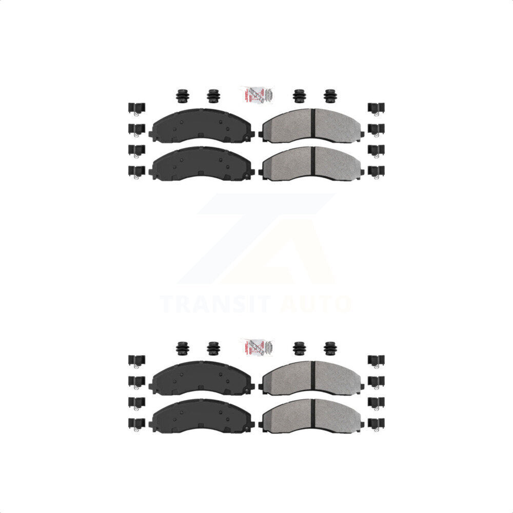 AmeriBRAKES Front Rear Semi-Metallic Disc Brake Pads Kit For Ford F-450 Super Duty F-550 F-600 KNF-100989