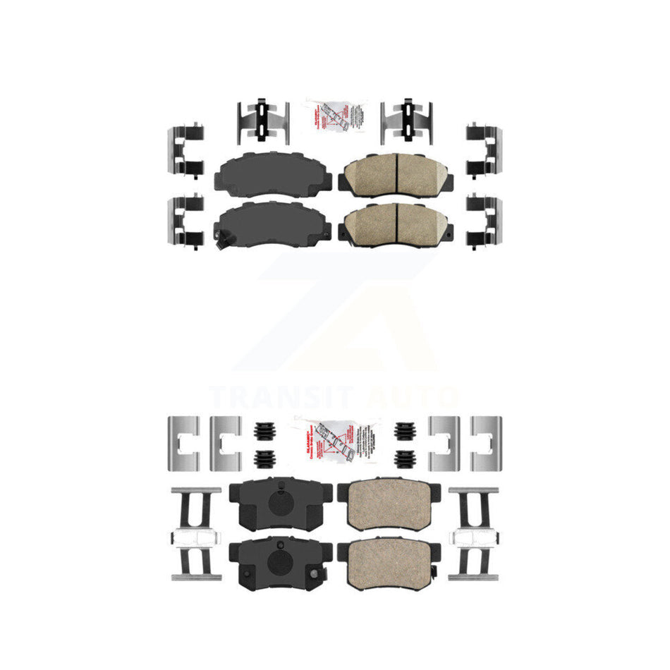 Front Rear Ceramic Disc Brake Pads Kit For Honda Accord Acura Prelude Integra Odyssey CL KNF-101007