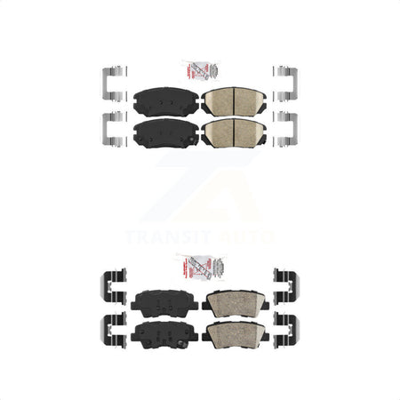 AmeriBRAKES Front Rear Ceramic Disc Brake Pads Kit For 2010-2011 Hyundai Azera KNF-101014